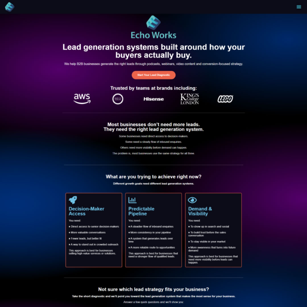 Echo Works website preview